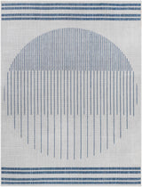 Aviya Blue & Gray Outdoor Area Rug - Clearance - Ornate Home