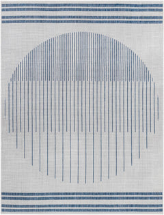 Aviya Blue & Gray Outdoor Area Rug - Clearance - Ornate Home