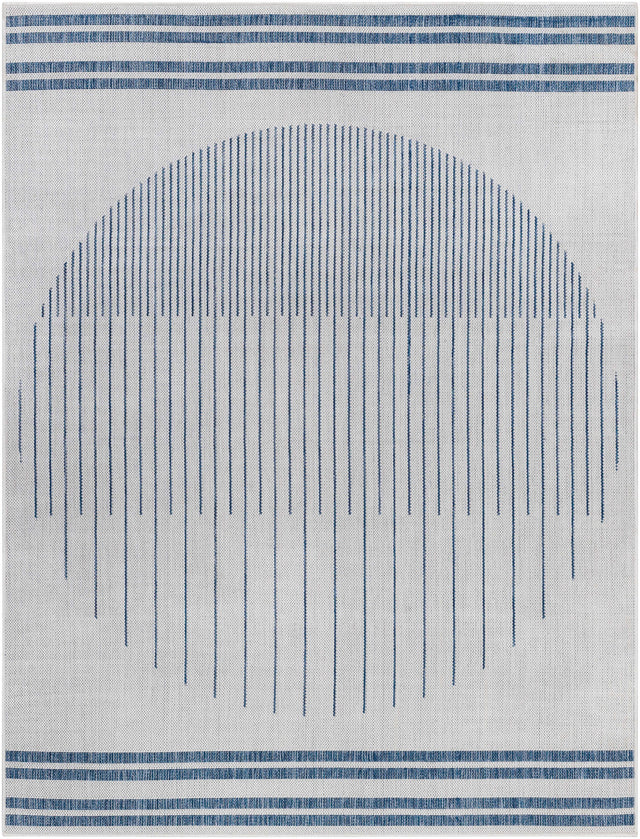 Aviya Blue & Gray Outdoor Area Rug - Clearance - Ornate Home
