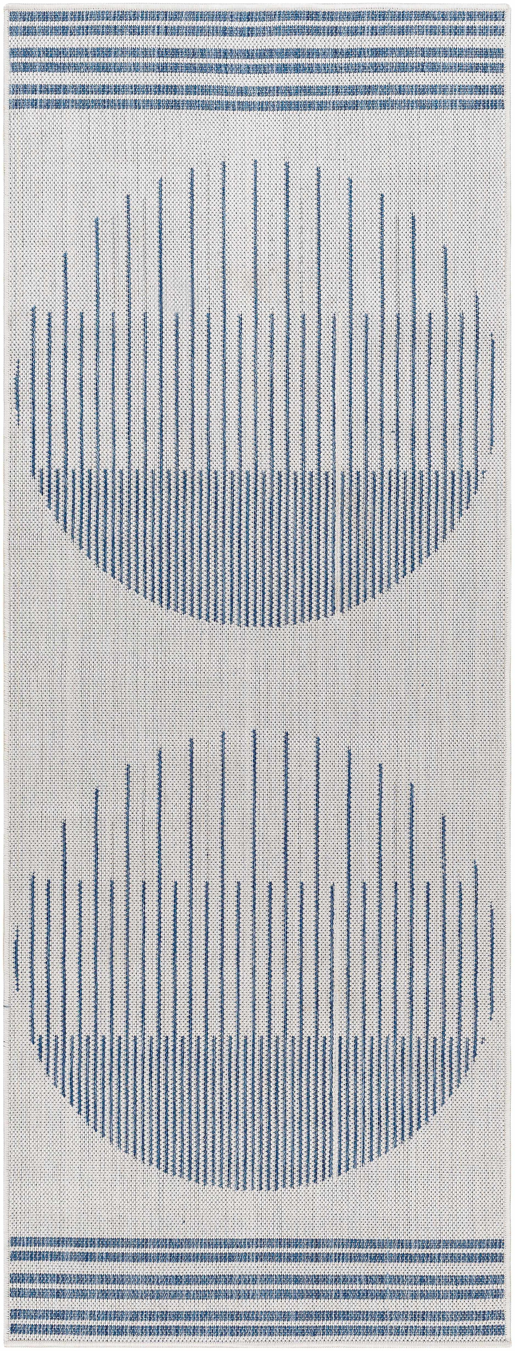 Aviya Blue & Gray Outdoor Area Rug - Clearance - Ornate Home