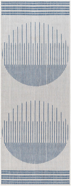 Aviya Blue & Gray Outdoor Area Rug - Clearance - Ornate Home
