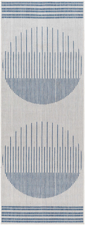 Aviya Blue & Gray Outdoor Area Rug - Clearance - Ornate Home