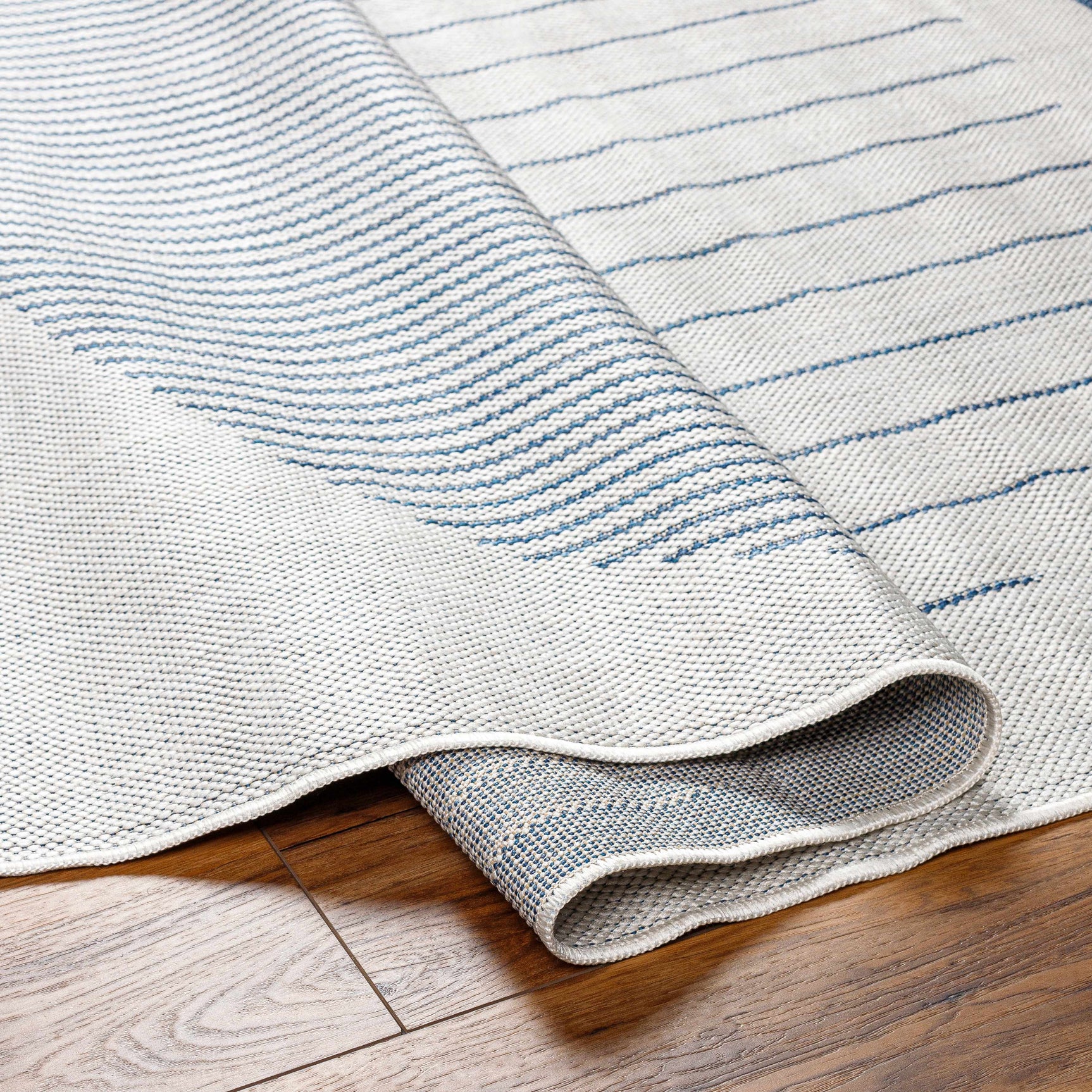Aviya Blue & Gray Outdoor Area Rug - Clearance - Ornate Home