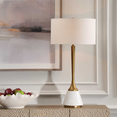 Avola White Marble Table Lamp - Ornate Home