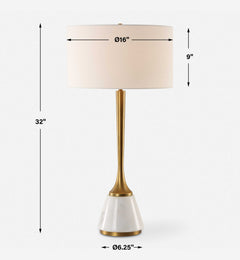 Avola White Marble Table Lamp - Ornate Home