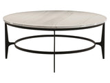 Avondale Faux Marble/Blackened Steel Cocktail Table - Ornate Home