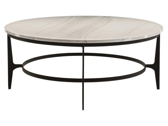Avondale Faux Marble/Blackened Steel Cocktail Table - Ornate Home
