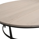 Avondale Faux Marble/Blackened Steel Cocktail Table - Ornate Home