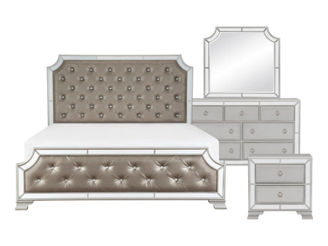 Avondale Gray / Silver 4-piece Queen Bedroom Set - Ornate Home