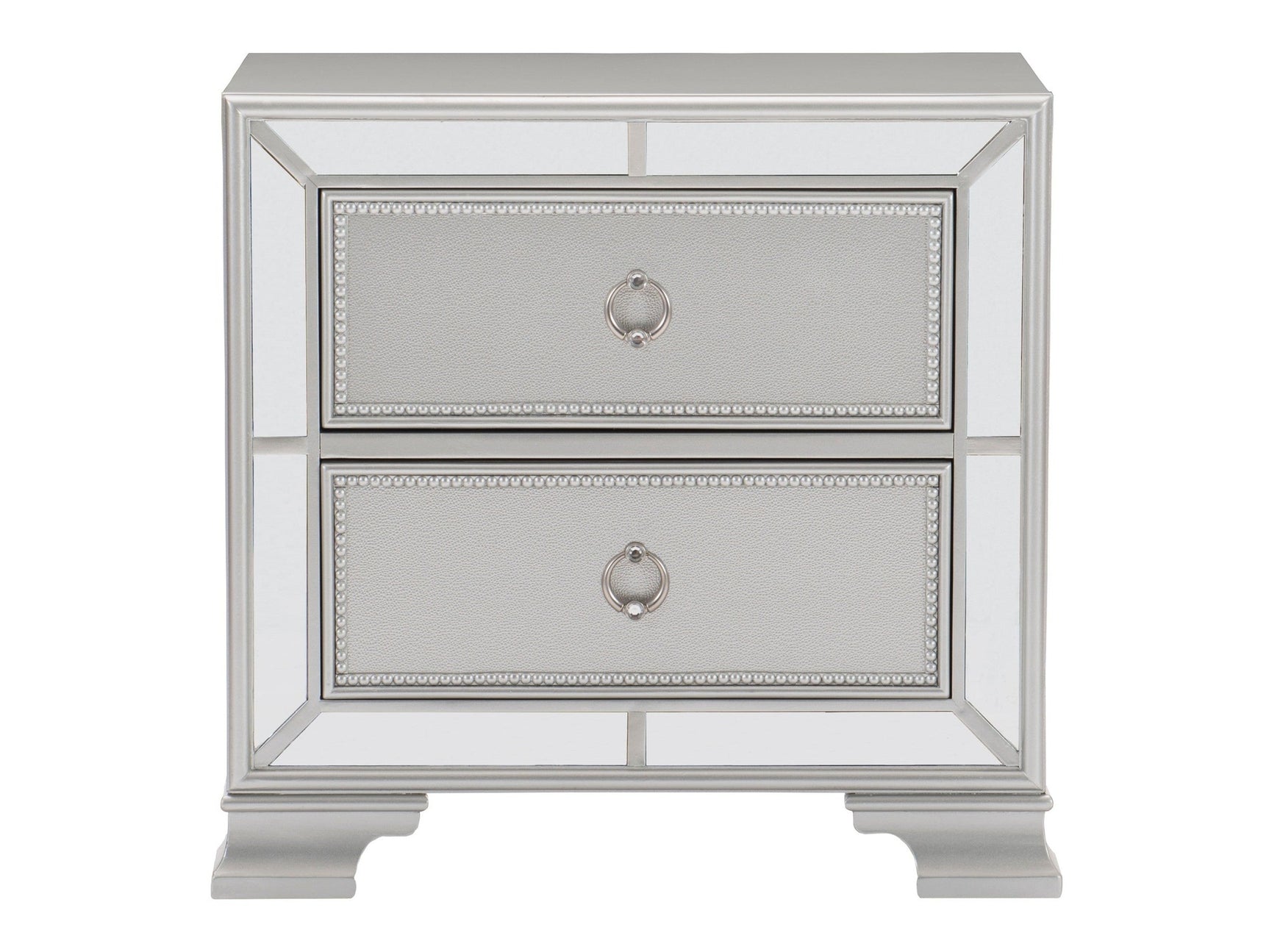 Avondale Silver Mirrored Nightstand - Ornate Home