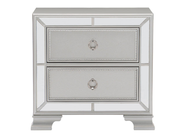 Avondale Silver Mirrored Nightstand - Ornate Home