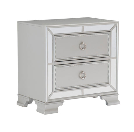 Avondale Silver Mirrored Nightstand - Ornate Home