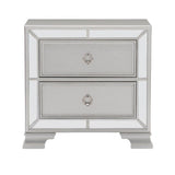 Avondale Silver Mirrored Nightstand - Ornate Home