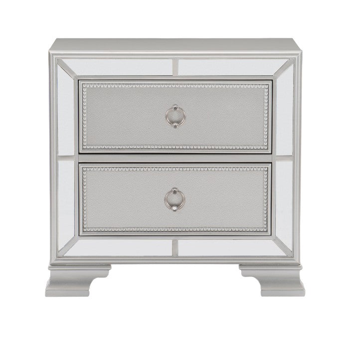 Avondale Silver Mirrored Nightstand - Ornate Home