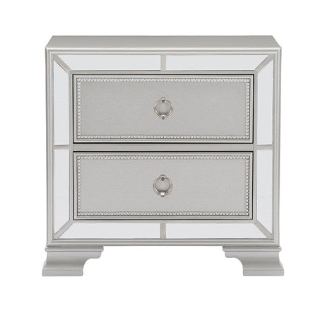 Avondale Silver Mirrored Nightstand - Ornate Home