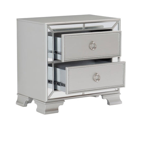 Avondale Silver Mirrored Nightstand - Ornate Home