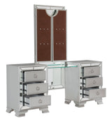 Avondale Silver Vanity Dresser with Mirror - Ornate Home