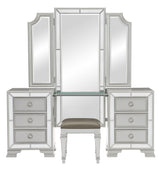 Avondale Silver Vanity Dresser with Mirror - Ornate Home