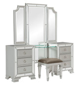 Avondale Silver Vanity Dresser with Mirror - Ornate Home