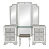 Avondale Silver Vanity Dresser with Mirror - Ornate Home