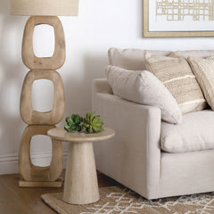 Avril Beige Side Table - Ornate Home
