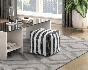 Avril Multi-color Pouf - Ornate Home