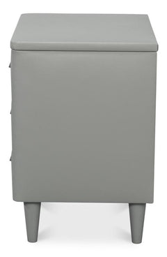 Avvolto Grey Three Drawer Nightstand - Ornate Home
