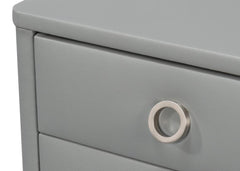 Avvolto Grey Three Drawer Nightstand - Ornate Home