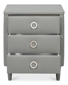 Avvolto Grey Three Drawer Nightstand - Ornate Home