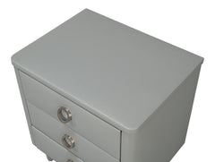 Avvolto Grey Three Drawer Nightstand - Ornate Home