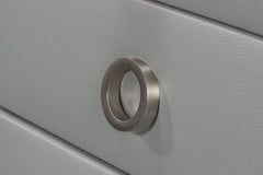 Avvolto Grey Three Drawer Nightstand - Ornate Home