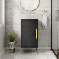 Awaken Black 18" Bathroom Vanity Cabinet - Ornate Home