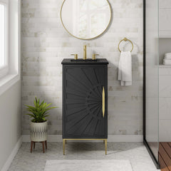 Awaken Black 18" Bathroom Vanity - Ornate Home