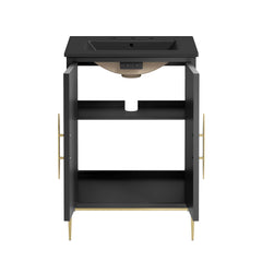 Awaken Black 24" Bathroom Vanity - Ornate Home