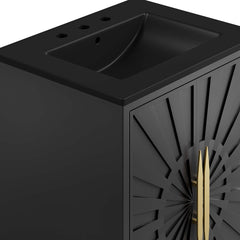 Awaken Black 24" Bathroom Vanity - Ornate Home