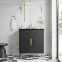 Awaken Black 30" Bathroom Vanity - Ornate Home