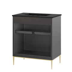 Awaken Black 30" Bathroom Vanity - Ornate Home