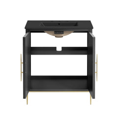 Awaken Black 30" Bathroom Vanity - Ornate Home
