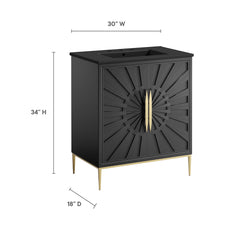 Awaken Black 30" Bathroom Vanity - Ornate Home