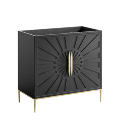 Awaken Black 36" Bathroom Vanity Cabinet - Ornate Home