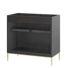 Awaken Black 36" Bathroom Vanity Cabinet - Ornate Home
