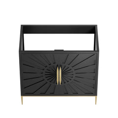 Awaken Black 36" Bathroom Vanity Cabinet - Ornate Home