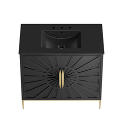 Awaken Black 36" Bathroom Vanity - Ornate Home