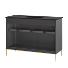 Awaken Black 48" Bathroom Vanity - Ornate Home