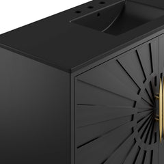 Awaken Black 48" Bathroom Vanity - Ornate Home
