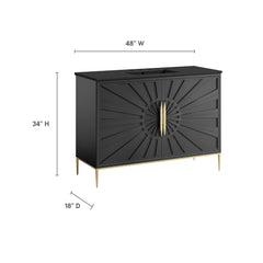 Awaken Black 48" Bathroom Vanity - Ornate Home