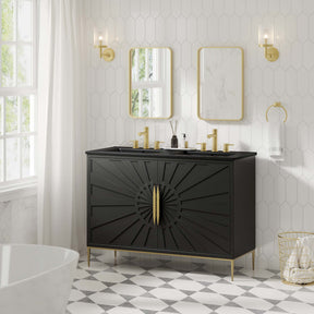 Awaken Black 48" Double Sink Bathroom Vanity - Ornate Home