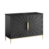 Awaken Black 48" Double Sink Bathroom Vanity - Ornate Home