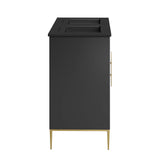 Awaken Black 48" Double Sink Bathroom Vanity - Ornate Home