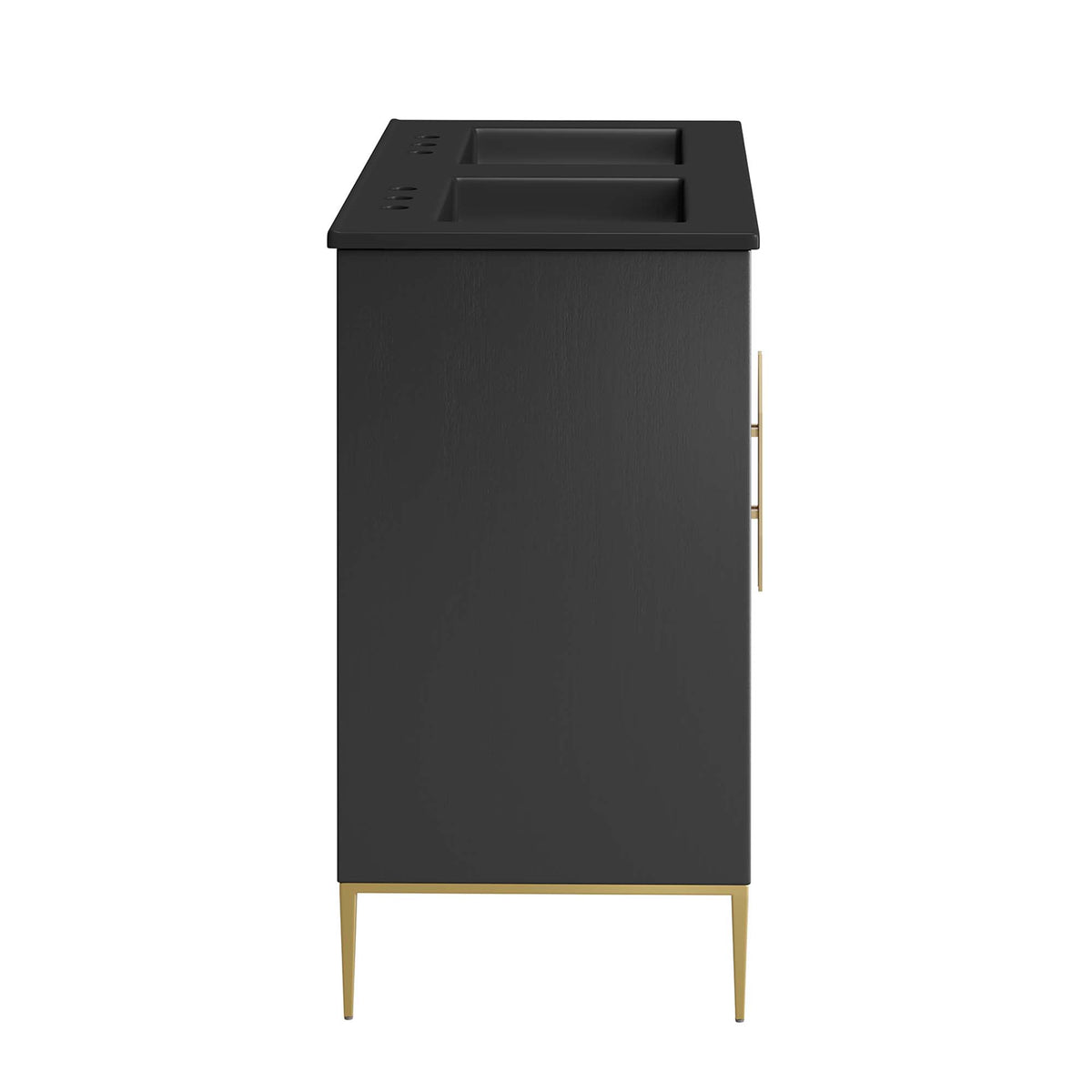 Awaken Black 48" Double Sink Bathroom Vanity - Ornate Home